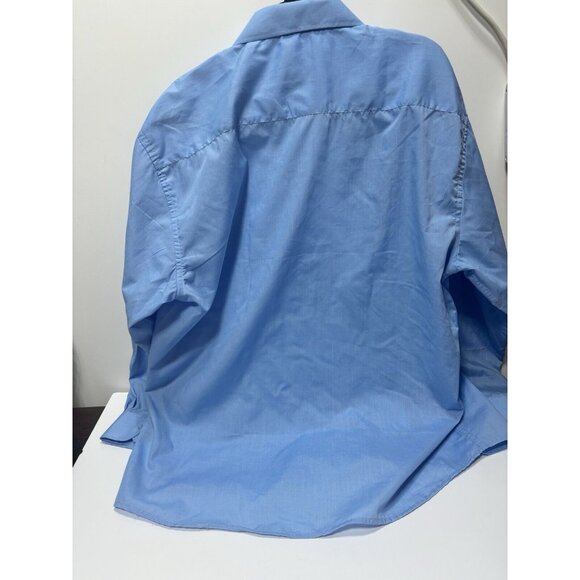 Big and Tall Dress Shirt Blue Mens Button Up Collared Top INC Size XXL,New as Is - Picture 11 of 11